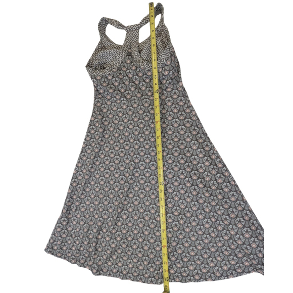 Boho Geo Print Sundress | Prana Racerback Travel Activewear Dress XS (Est.) - Picture 7 of 9